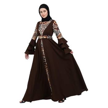 Umbrella Abaya with Digital Tiger print 3