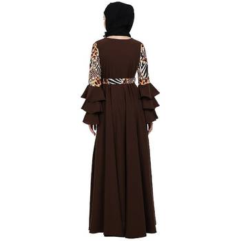 Umbrella Abaya with Digital Tiger print 4
