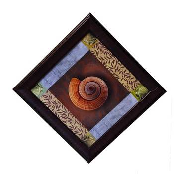 Shell Design Satin Matt Texture Framed UV Art Print 1