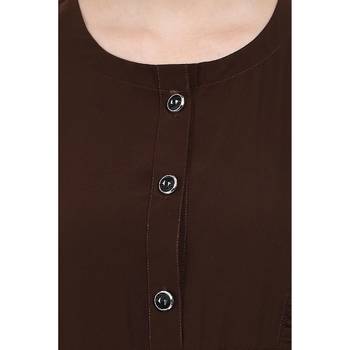 Umbrella abaya with frills- Coffee Brown 5