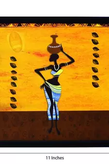 Tribal Lady Satin Matt Texture Framed UV Art Print
