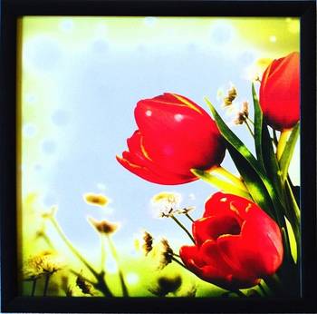 Floral Theme Satin Matt Texture Framed UV Art Print 1