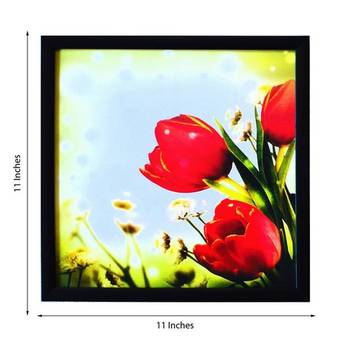 Floral Theme Satin Matt Texture Framed UV Art Print 2