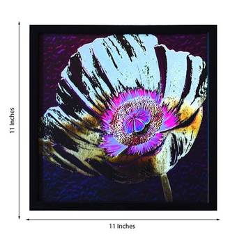 Floral Theme Satin Matt Texture Framed UV Art Print 2