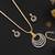 Gold Plated American Diamond Pendant Set With Chain For Women