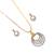 Gold Plated American Diamond Pendant Set With Chain For Women