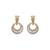 Gold Plated American Diamond Pendant Set With Chain For Women