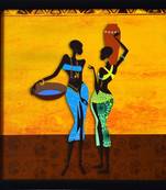 Tribal Ladies Satin Matt Texture Framed UV Art Print