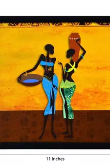Tribal Ladies Satin Matt Texture Framed UV Art Print