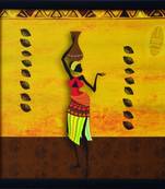 Tribal Lady Satin Matt Texture Framed UV Art Print