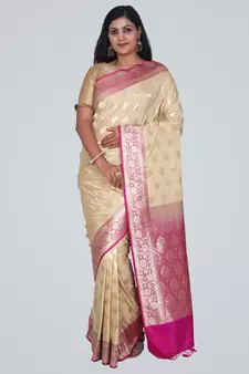 Semi Kataan Silk Banarasi Saree