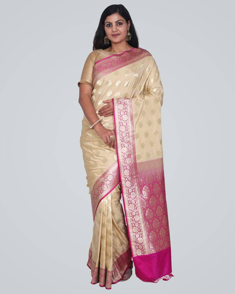 Semi Kataan Silk Banarasi Saree