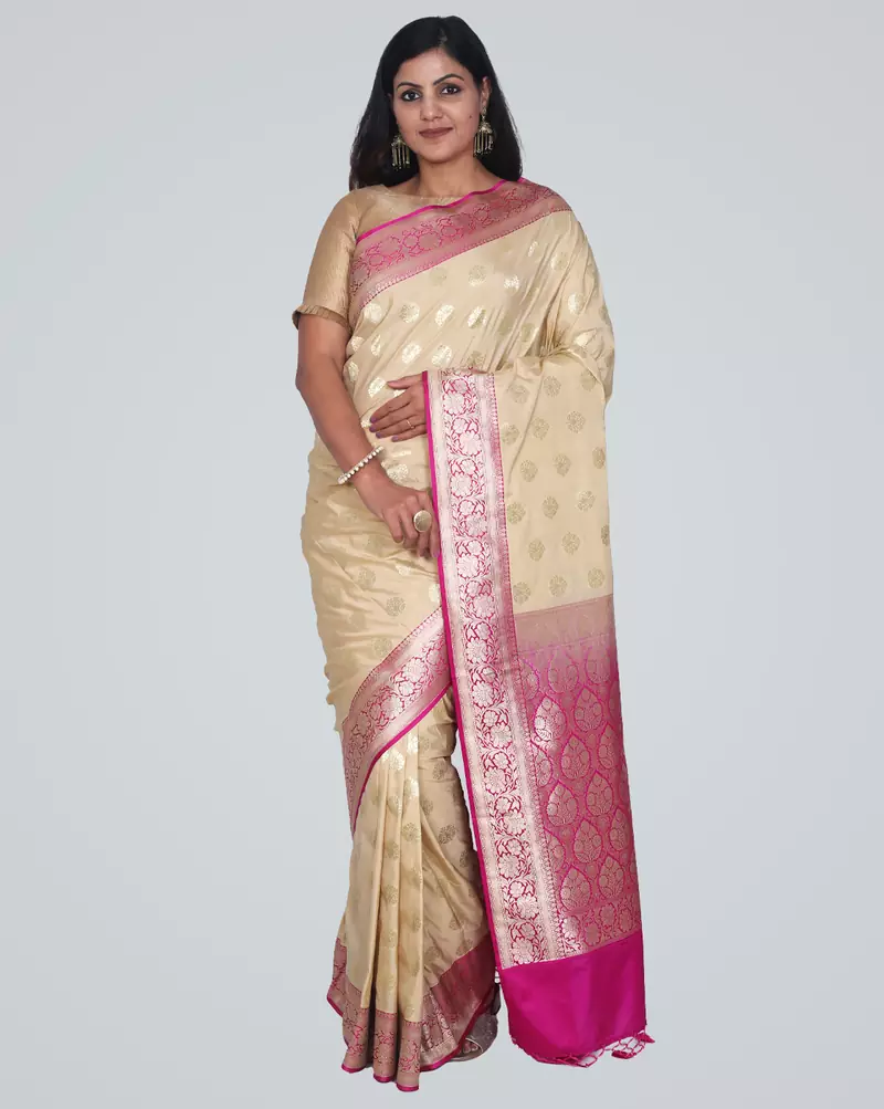 Semi Kataan Silk Banarasi Saree