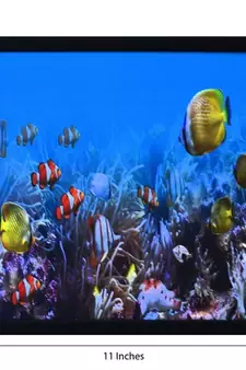 3D Sea Life view Design Satin Matt Texture Framed UV Art Print