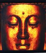 Meditating Buddha Design Satin Matt Texture Framed UV Art Print