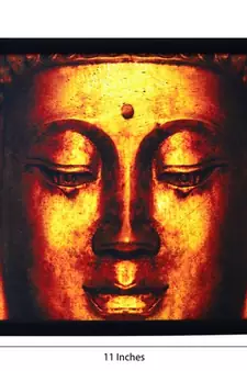 Meditating Buddha Design Satin Matt Texture Framed UV Art Print