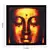 Meditating Buddha Design Satin Matt Texture Framed UV Art Print