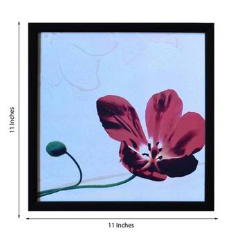 Floral Theme Satin Matt Texture Framed UV Art Print 2