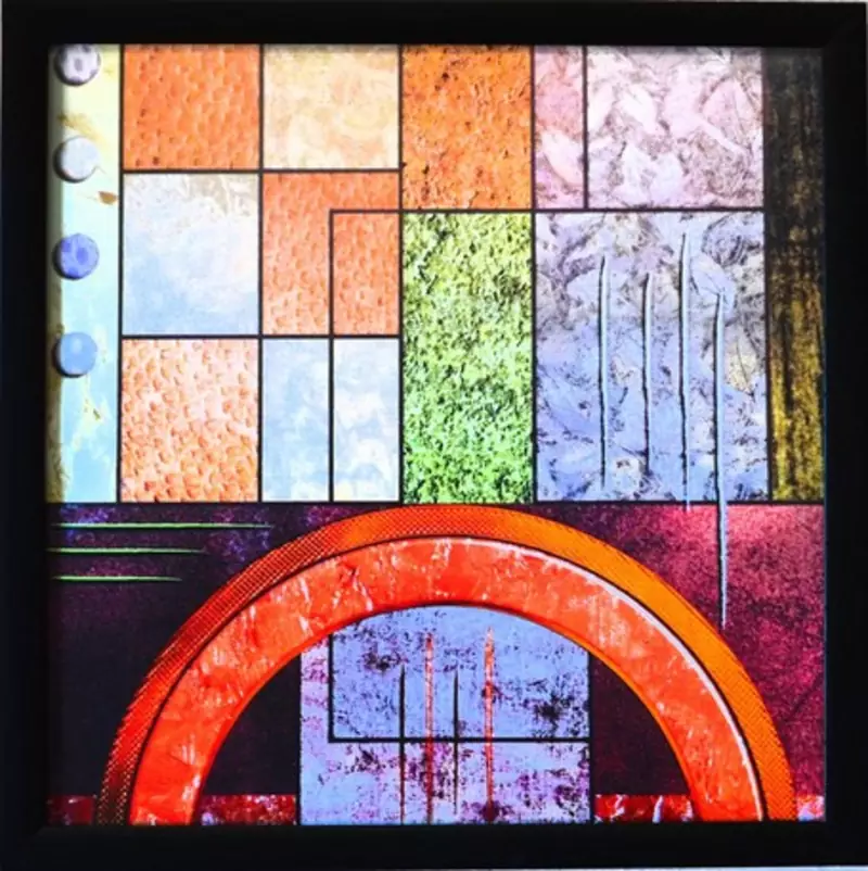 Abstract Theme Satin Matt Texture Framed UV Art Print