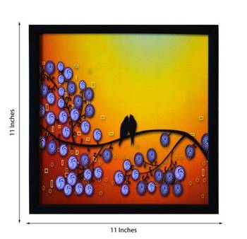 Floral Theme Satin Matt Texture Framed UV Art Print 2
