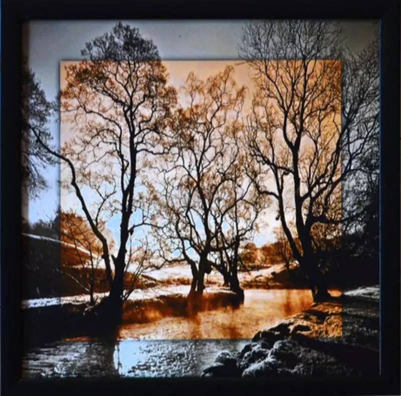 Scenary View Satin Matt Texture Framed UV Art Print