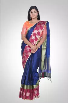 Semi Organza Tanchui Banarasi Saree