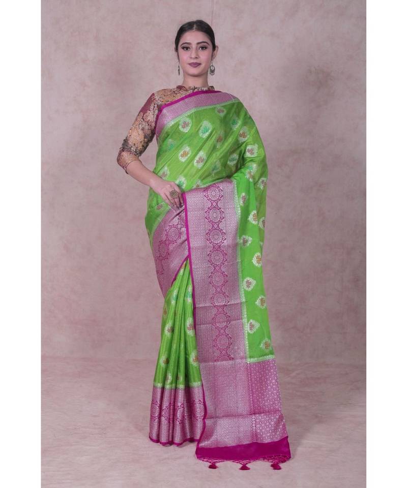 Semi Silk Alfi Banarasi Saree