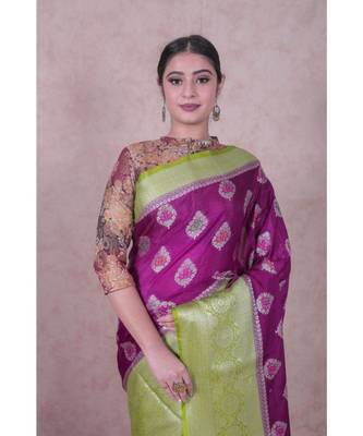 Semi Silk Alfi Banarasi Saree 2