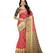 Mimosa Kanjivaram Style Art Silk Saree Color :  Pink