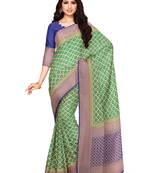 Mimosa Kanjivaram Style Art Silk Saree Color :  Green