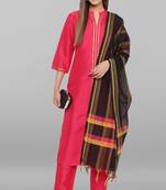 Janasya Pink sequins faux silk salwar