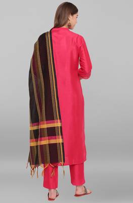 Janasya Pink sequins faux silk salwar 2