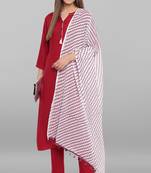 Janasya Maroon plain rayon salwar