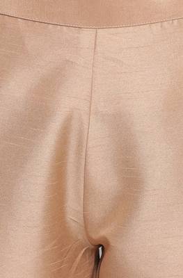 Beige golden print faux silk salwar 4