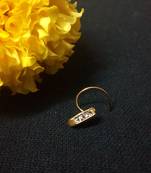 Designer Golden Diamond Floral nose ring or Nose Pin