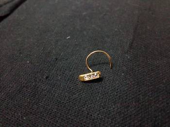  Designer Casual diamond floral nose ring or nose pin 1