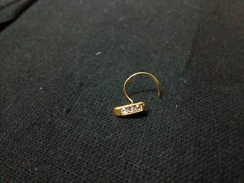  Designer Casual diamond floral nose ring or nose pin 2