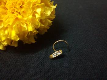  Designer Casual diamond floral nose ring or nose pin 3