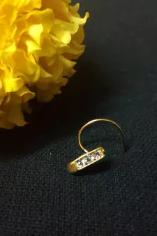  Designer Casual diamond floral nose ring or nose pin