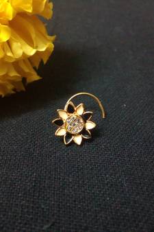 Designer Diamond Floral nose ring or Nose Pin