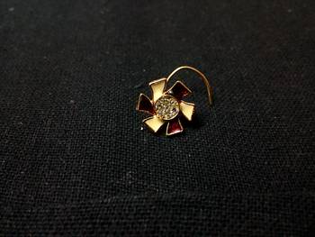 Designer Meenakari Work Diamond Floral nose ring or Nose Pin 1