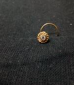 Designer Golden Diamond Floral nose ring or Nose Pin