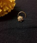 Designer Golden Diamond Floral nose ring or Nose Pin