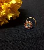 Designer Purple Diamond Floral nose ring or Nose Pin