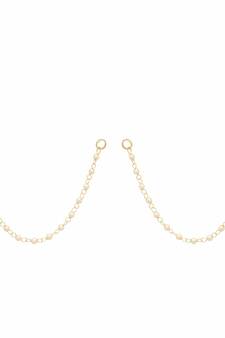 Designer 1 Line Pearl Earchain or Ear Support Earrings