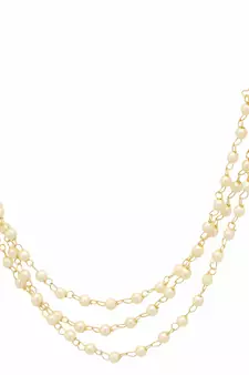 Designer 3 Line Pearl Earchain or Ear Support Earrings