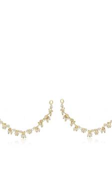 Designer Bunched Pearls 1 Line Pearl Ear Chain Kanoti or Ear Support Earrings