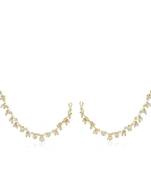 Designer Bunched Pearls 1 Line Pearl Ear Chain Kanoti or Ear Support Earrings
