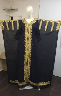 Traditional Arabic Maxi Dress Farasha Moroccan Maxi Tea Party Abaya Turkish Embroidery Caftan 0052 1