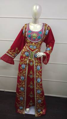 Traditional Arabic Maxi Dress Farasha Moroccan Maxi Tea Party Turkish Embroidery Caftan 2444 1